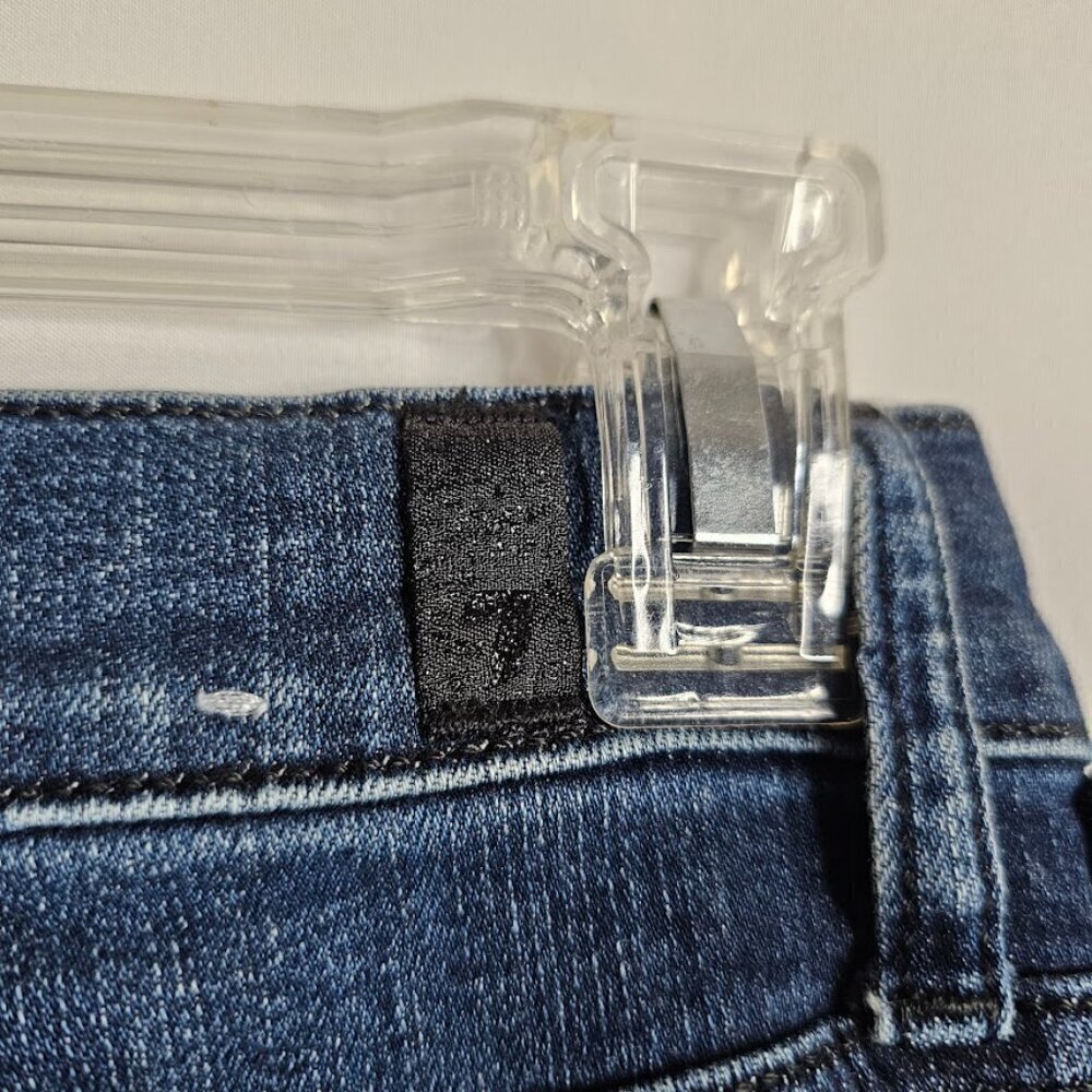 Women's 7 FOR ALL MANKIND The Ankle Skinny Jeans DARK WASH BLUE size 26 Denim - Picture 10 of 10